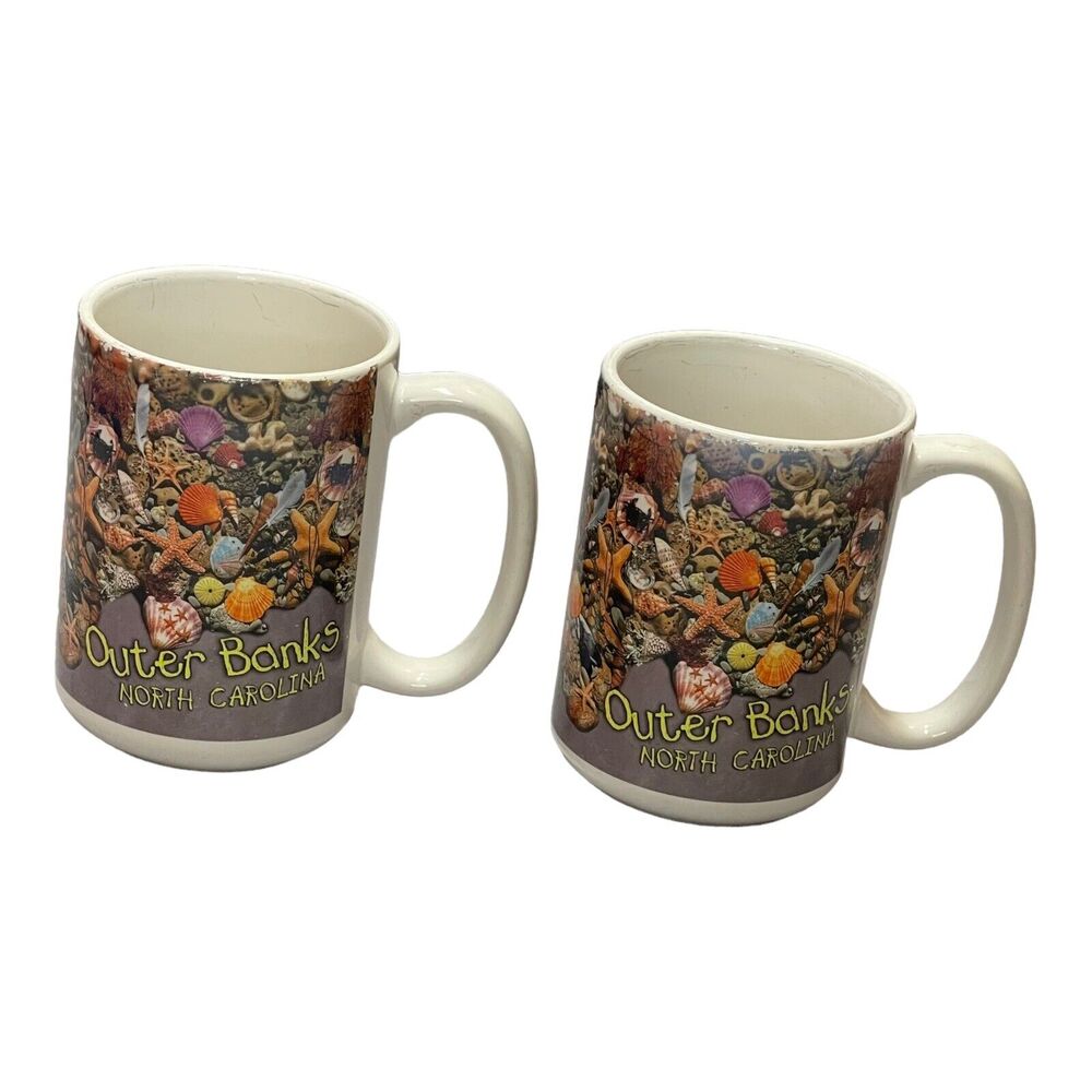 Set Of 2 Outer Banks North Carolina Coffee Mug - Picture 2 of 6